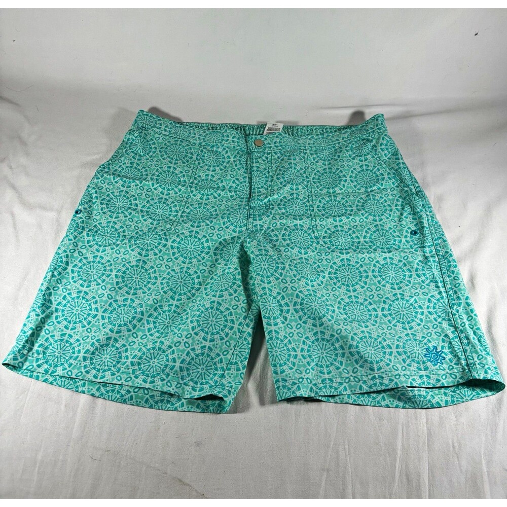 UV Skinz UPF 50 XL Teal Mosaic Swim Board Shorts women’s